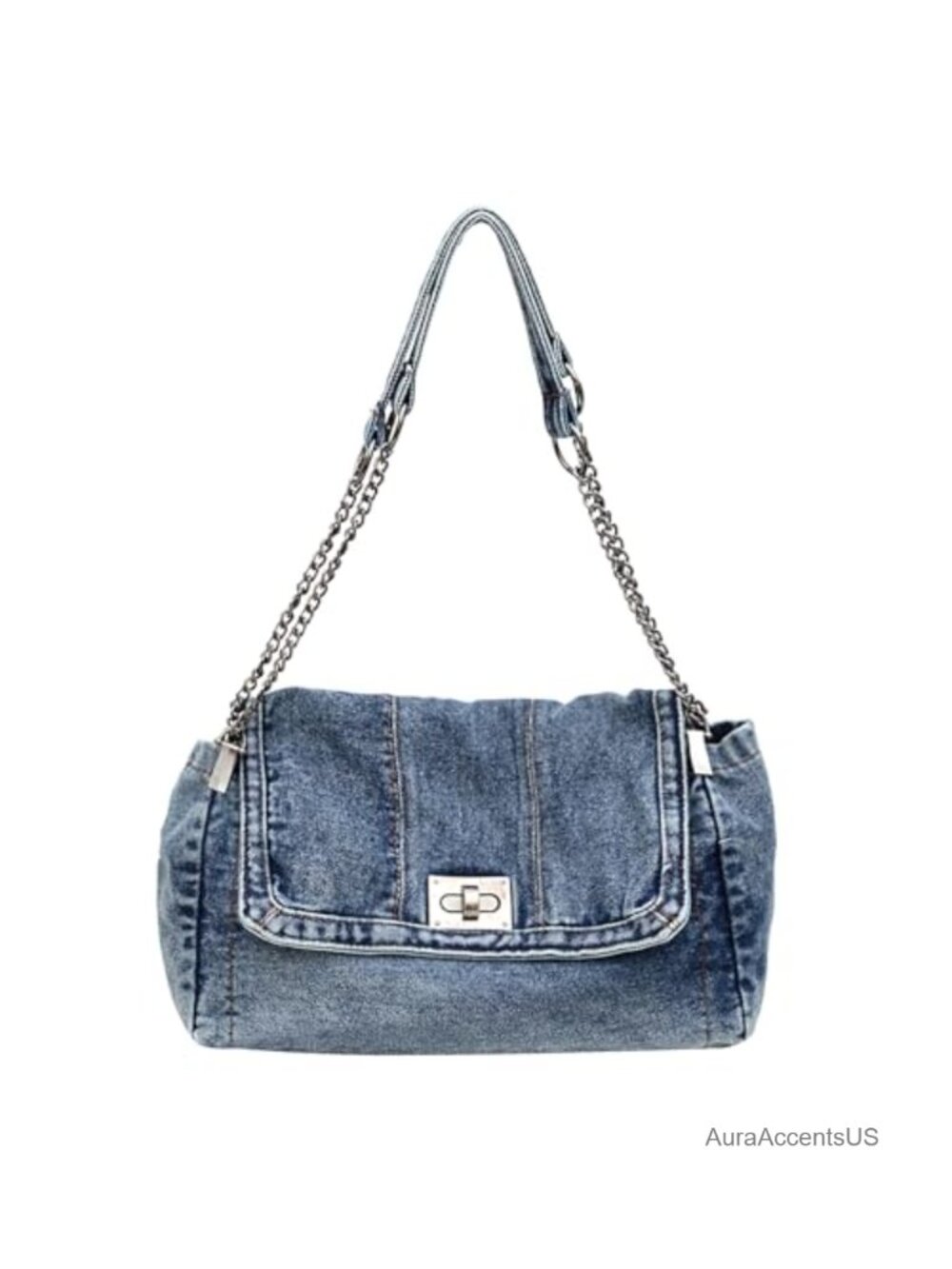 Denim Tote Bag Crossbody Shoulder Bag Lightweight Casual Handbag